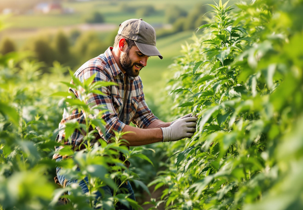 Man Growing Hemp In New York