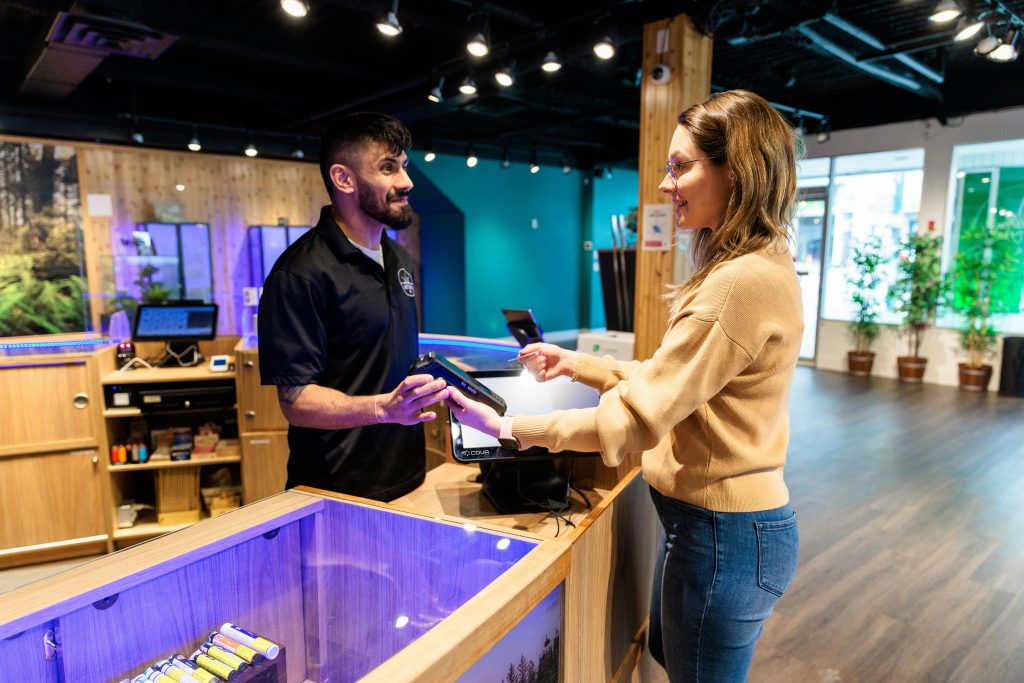 women buying cannabis edibles in new york